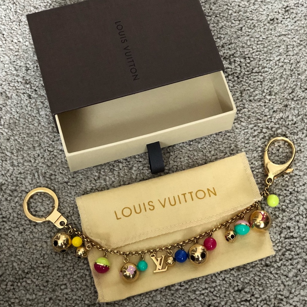 LV Chain Grelots Multicolor 
Key Holder Bag Charm